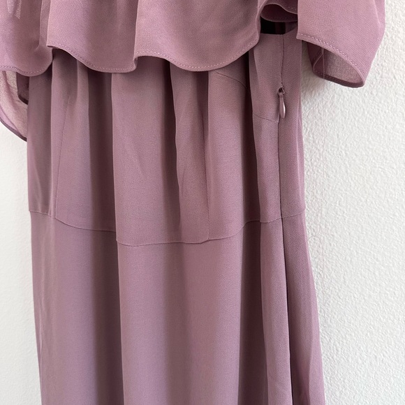 Asos off-shoulder maxi bridesmaid dress in purple - Picture 7 of 7